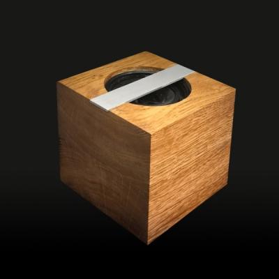 Cadeau d'affaires original : Haut-parleur Bluetooth en bois et métal par Curti Design Ivry sur Seine